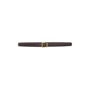 NEW FRAME women's leather square buckle belt in dark brown